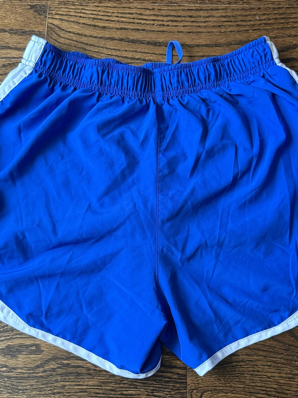 Nike Women’s Royal Blue Athletic Shorts with White Trim - Picture 3 of 4